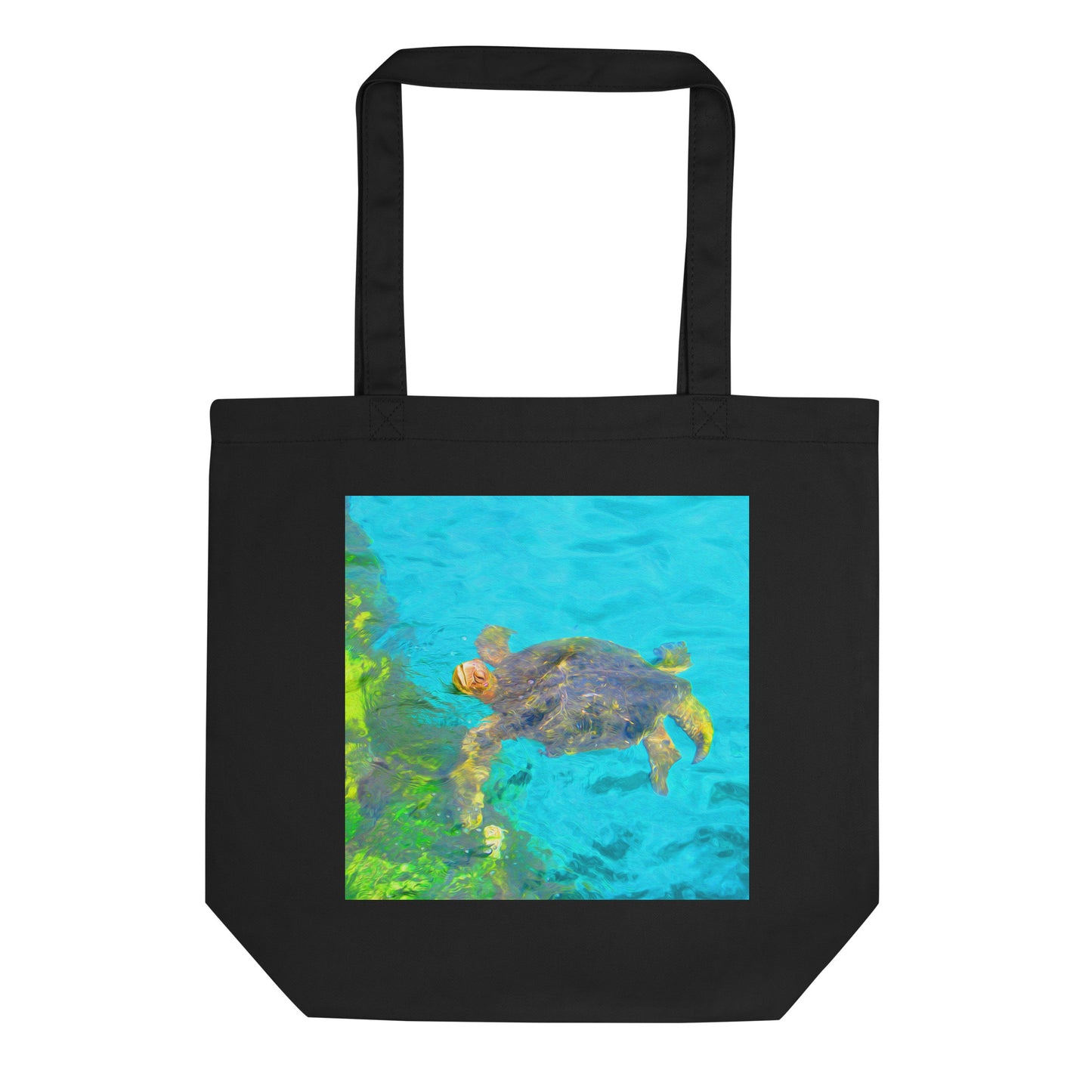 Organic Tote Bag With Sea Turtle