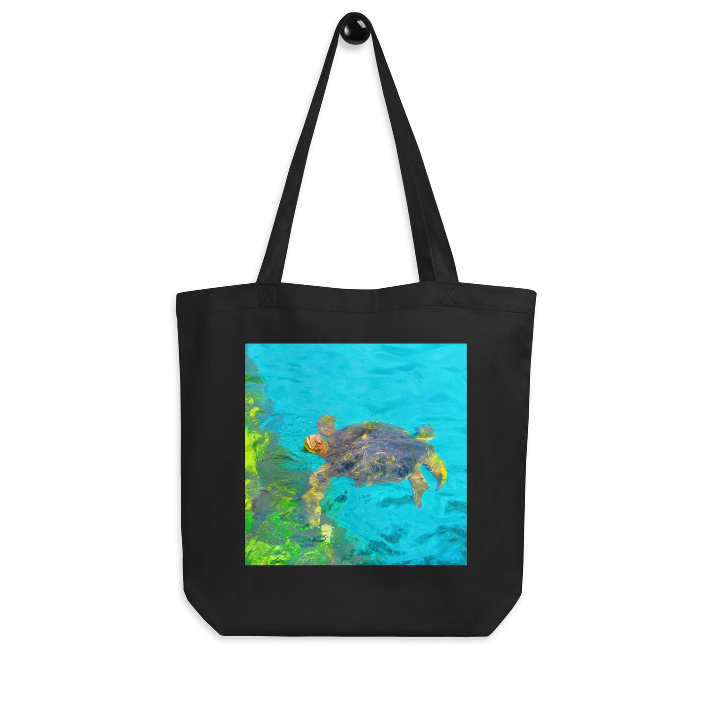 Organic Tote Bag With Sea Turtle