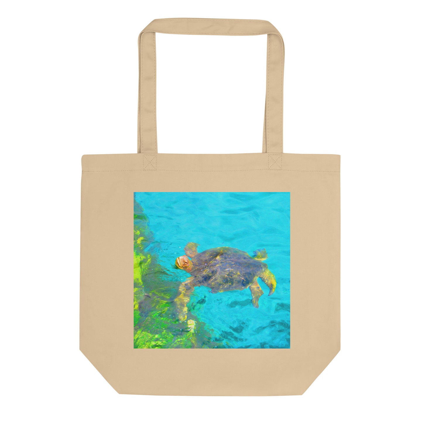 Organic Tote Bag With Sea Turtle