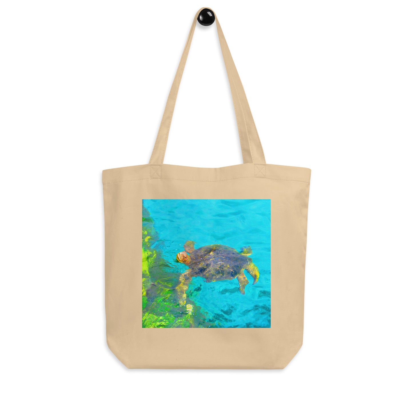 Organic Tote Bag With Sea Turtle