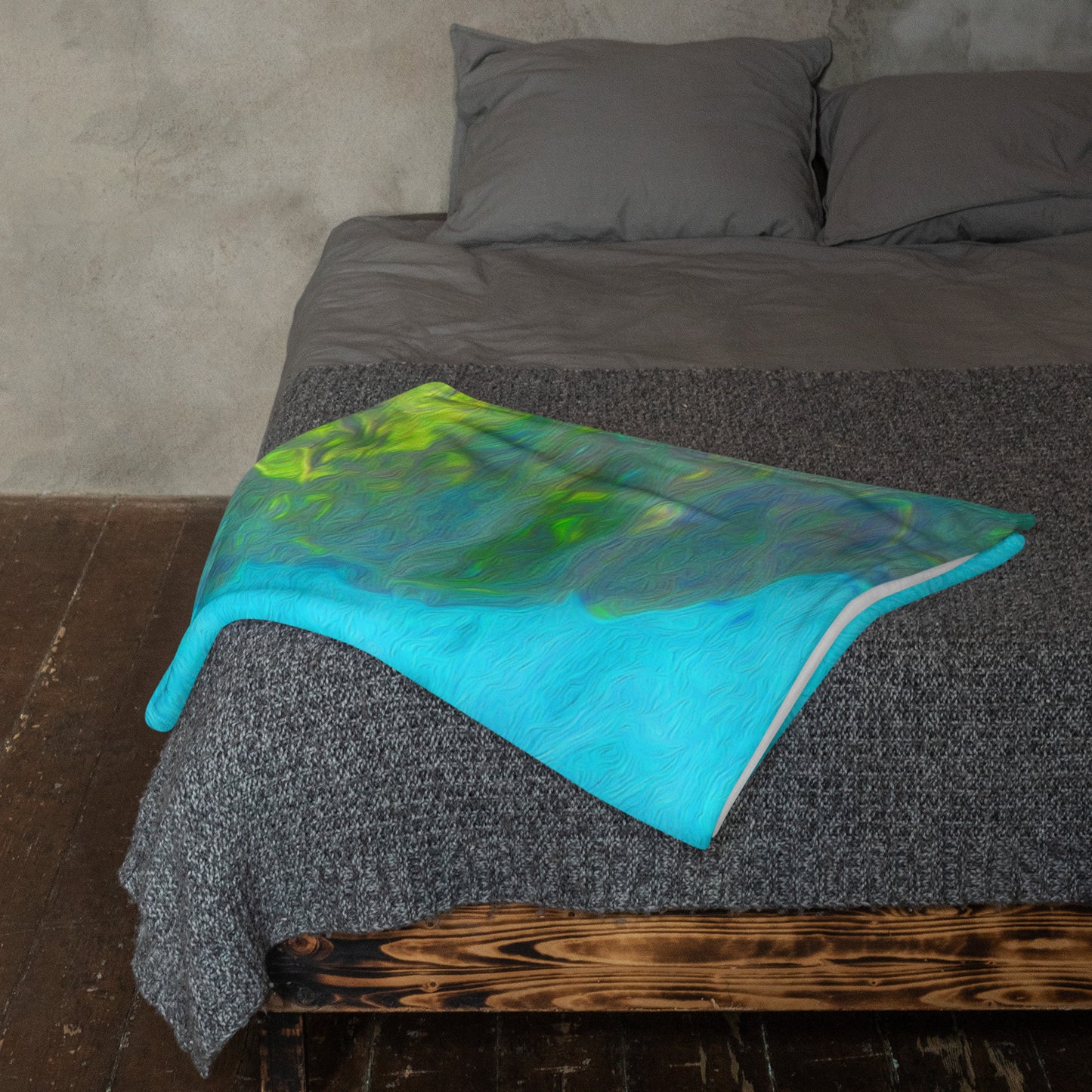 Comfy Blanket with Sea Turtle Design