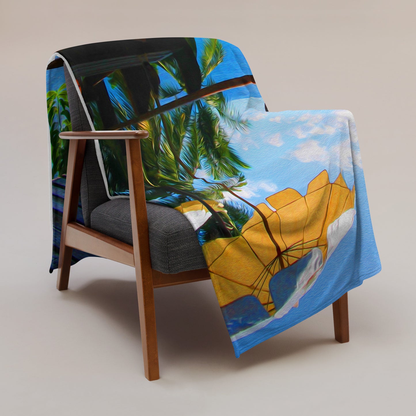 Comfy Blanket with Vibrant Tropical Design